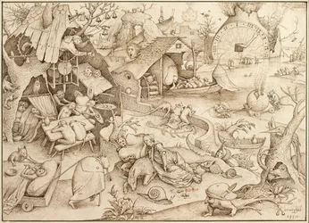 Acedia Trägheit aus der Serie Sieben Todsünden, 1557