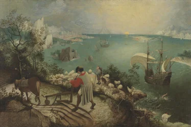 Landschaft mit dem Sturz des Ikarus, um 1560