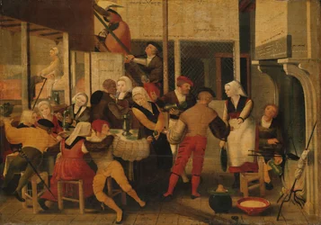 Party in einem Bordell, ca. 1540