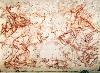 Sinopia eines Leichenhaufens, Trionfo della Morte