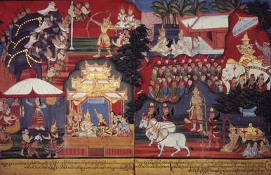 Der zukünftige Buddha wächst auf (ca. 1800-20)