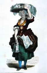 Sahneverkäuferin im Jahr 1774