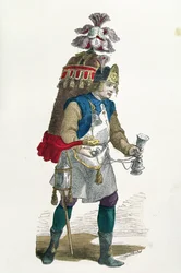 Kokosnussverkäufer im Jahr 1774