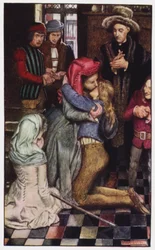 Illustration für The Cloister and The Hearth von Charles Reade (Farblithografie)