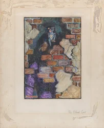 Die schwarze Katze, für Edgar Allan Poes „Ausgewählte Geschichten des Geheimnisses“, 1909