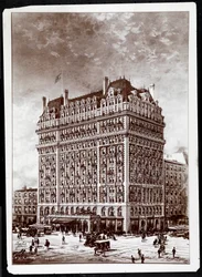Fotografie einer Zeichnung des Hotel Knickerbocker, südöstliche Ecke, 42nd Street und Broadway, New York, 1900, von Hughson Frederick Hawley (1850-1936), gedruckt 1902