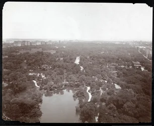 Blick auf den Central Park vom Plaza Hotel, 5th Avenue und 59th Street, New York, ca. 1907