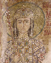 Alexios Komnenos in der Hagia Sophia (Mosaik)