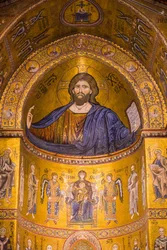 Bild von Jesus, Kathedrale Santa Maria Nuova, Monreale, Sizilien, Italien, Europa