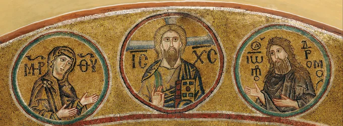Deesis: Christus, die Jungfrau Maria und Johannes der Täufer