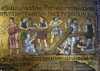 Geschichte von Noah: Der Bau der Arche (Detail)