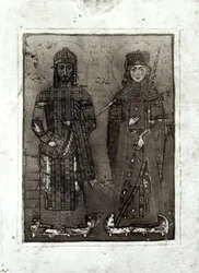 Manuel I. Komnenos (ca. 1122-80) und Kaiserin Maria von Antiochia (gest. ca. 1182)