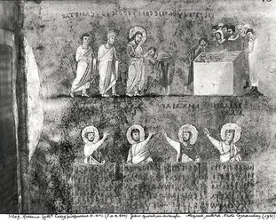 Ms EAB 644 Christus heilt einen Blinden, aus dem Codex Purpureus