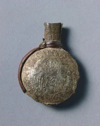 Pilgerampulle mit Szenen der Kreuzigung