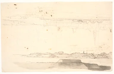 Zwei Ansichten von Kopenhagen. Eine mit der Erlöserkirche