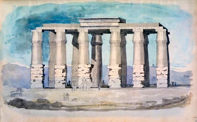 Antiker ägyptischer Tempel, Ägypten, 19. Jh.