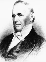 Porträt von James Buchanan (1791-1868), amerikanischer Anwalt, Diplomat und Politiker, der als 15. Präsident der Vereinigten Staaten von 1857 bis 1861 diente, Gravur
