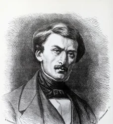 Porträt von Paul-Emile Botta (1802-1870), italienisch-französischer Archäologe, Gravur Frankreich