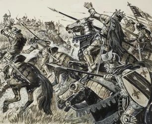 Franzosen gegen Flamen im Jahr 1302