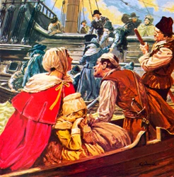 Protestanten fliehen aus Frankreich zur Zeit von Ludwig XIV.