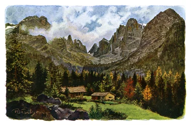 See Nambino und die Brentagruppe, Tirol, 1901
