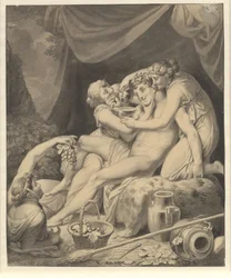 Bacchus mit drei Bacchantinnen