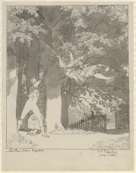 Die Schaukel. Aus dem Wald bei Skjoldnæsholm