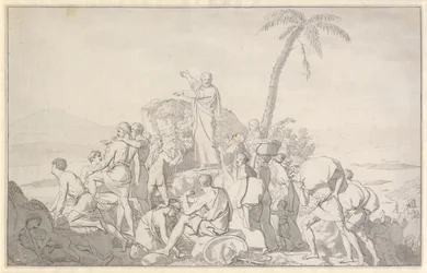 Moses teilt die Wasser und die Armee des Pharaos wird verschlungen