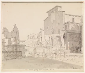 Ansicht des Kapitols und Santa Maria in Aracoeli, Rom