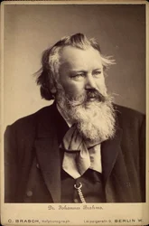 Johannes Brahms, deutscher Komponist und Pianist, 1889