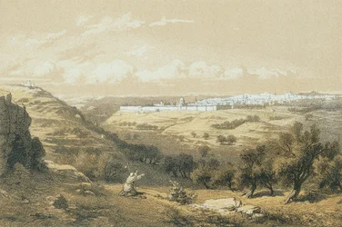 Hebron. Radierung von C. Schacher - Steinkopk J.F. Editore