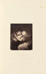 Mädchen mit Taube, von Greuze