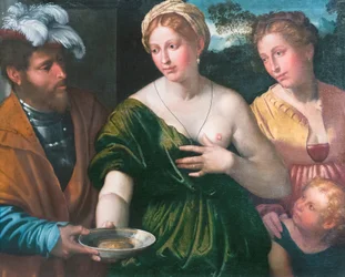 Drei halbe Figuren und ein Kind (Tre mezze figure e un bambino), Callisto Piazza