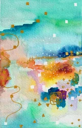 Goldener Aquarelltraum