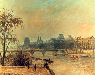 Die Seine und der Louvre, Paris, 1903