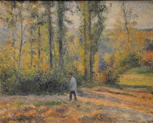 Landschaft mit einem Jäger, Pontoise Paysage à Pontoise avec un chasseur, 1879