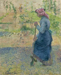 Bäuerliches Mädchen bei der Arbeit, 1882