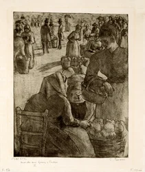 Der Gemüsemarkt in Pontoise, 1891