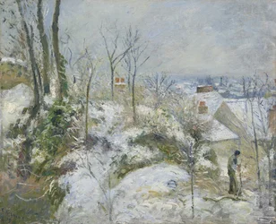 Kaninchenbau in Pontoise, Schnee, 1879