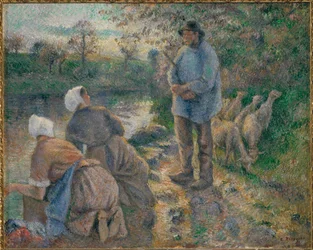 Hirte und Wäscherinnen
