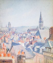 Die Dächer des alten Rouen, Sonnenlicht