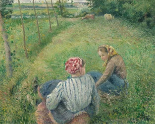 Junge Bäuerinnen ruhen sich auf den Feldern bei Pontoise aus, 1882
