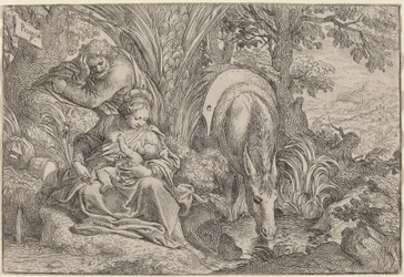 Die Rast auf der Flucht nach Ägypten