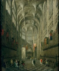 Innenansicht der Kapelle Heinrich VII. in der Westminster Abbey, ca. 1750