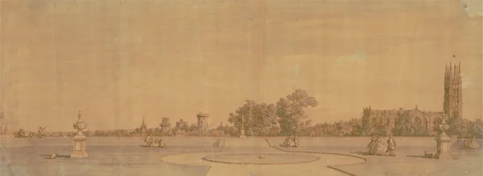 Warwick: Die Stadt und das Schloss von den Priory Gardens aus