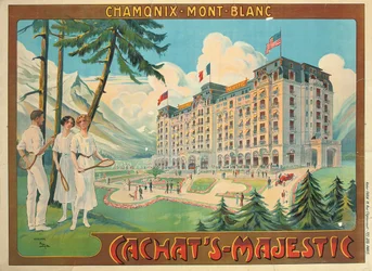 Plakatwerbung für das Hotel „Cachat