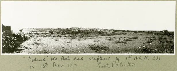 Esdud, das alte Aschdod, erobert von der 1. A.L.H. Brigade am 13. November 1917