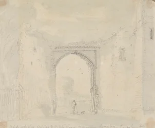 Backsteinbogen neben dem großen Tor des St. Augustine