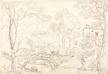 Brücke in der Nähe der Loweswater Kirche, 2. August 1835