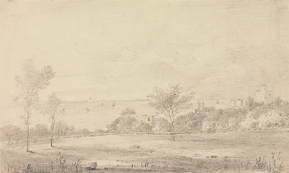 Landschaft mit Schloss in der Ferne, Isle of Wight